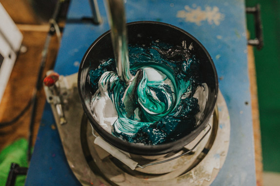 Mixing ink for screen printing