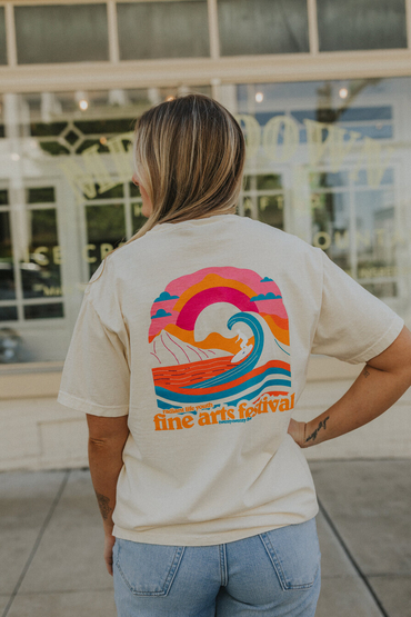 Customer wearing a CC1717 Comfort Colors Pigment Dyed Short Sleeve Shirt