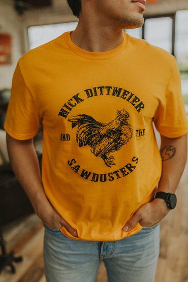 Customer wearing a DT6000 District Very Important Tee