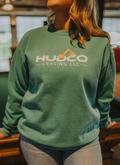 Customer wearing a CC1566 Comfort Colors Crewneck Sweatshirt