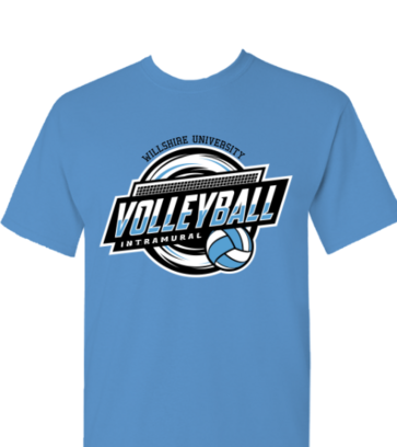 Intramural Volleyball Italicized design idea
