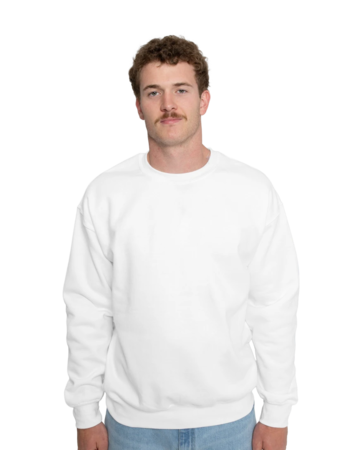 Model wearing a 12000 Gildan Dryblend Crewneck Sweatshirt