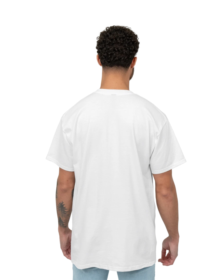 Image of a model wearing a 2000 Gildan Ultra Cotton Tee