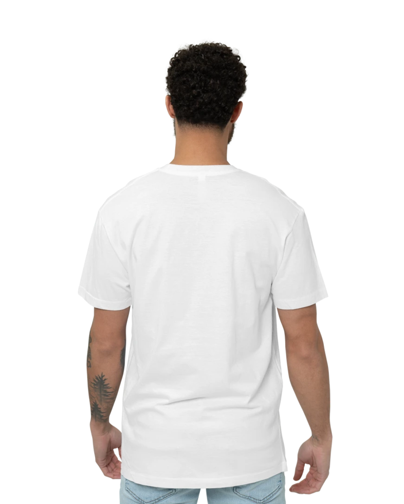 Image of a model wearing a 2001 American Apparel Fine Jersey Tee