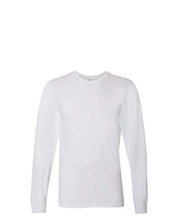 Model wearing a 2007 American Apparel Fine Jersey LS Tee