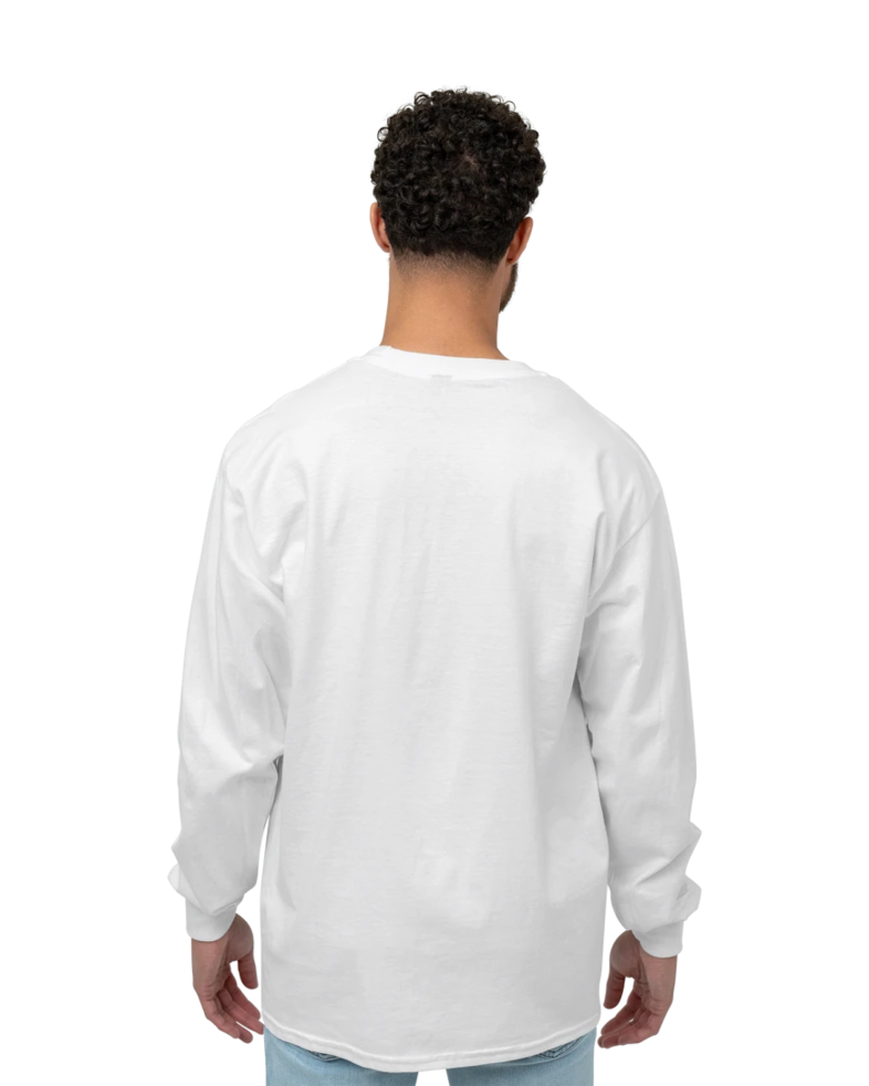 Image of a model wearing a 2400 Gildan Ultra Cotton Long Sleeve