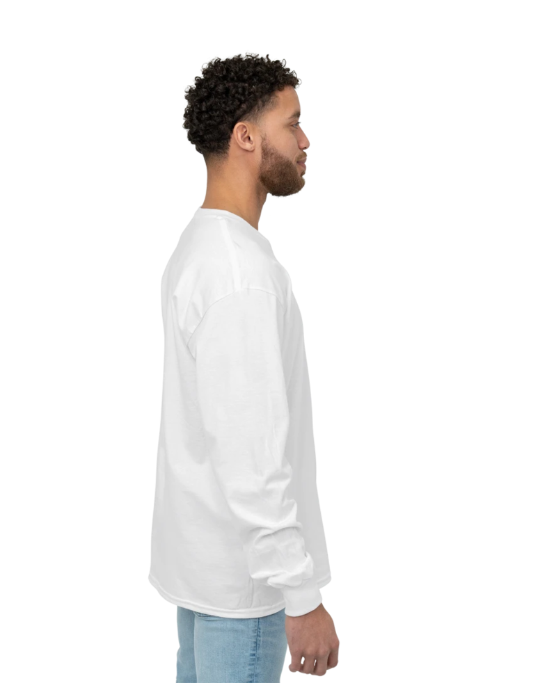 Image of a model wearing a 2400 Gildan Ultra Cotton Long Sleeve