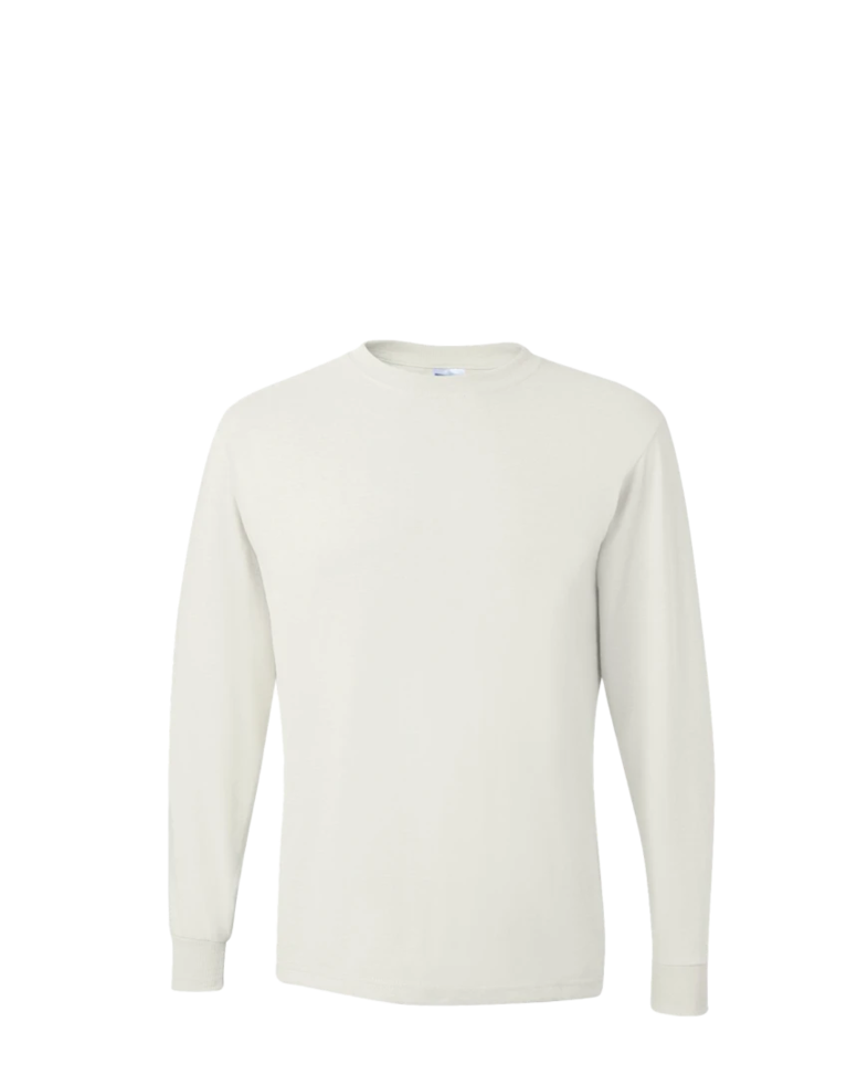 Image of a model wearing a 29LS Jerzees Long Sleeve Tee