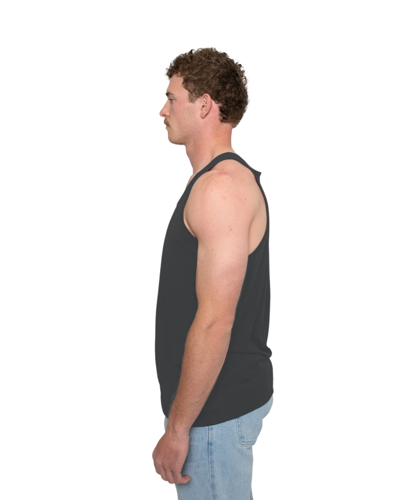 Image of a model wearing a 3480 Bella + Canvas Unisex Jersey Tank