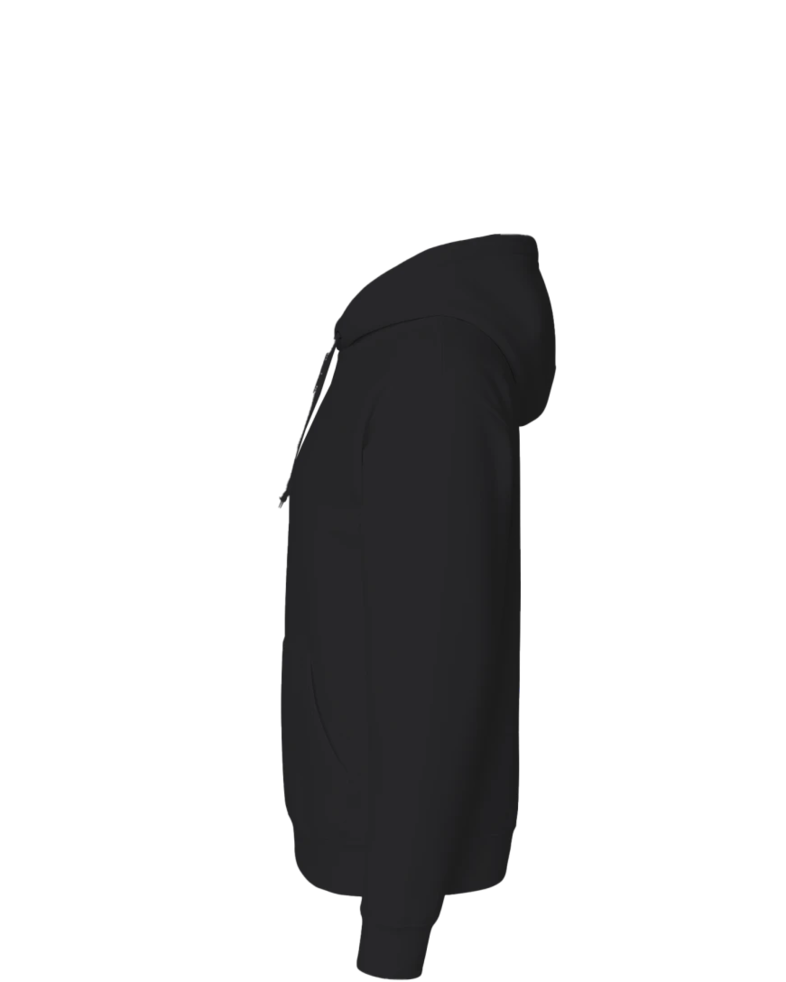 Image of a model wearing a 4997 Jerzees Super Sweats 50/50 Pullover Hood