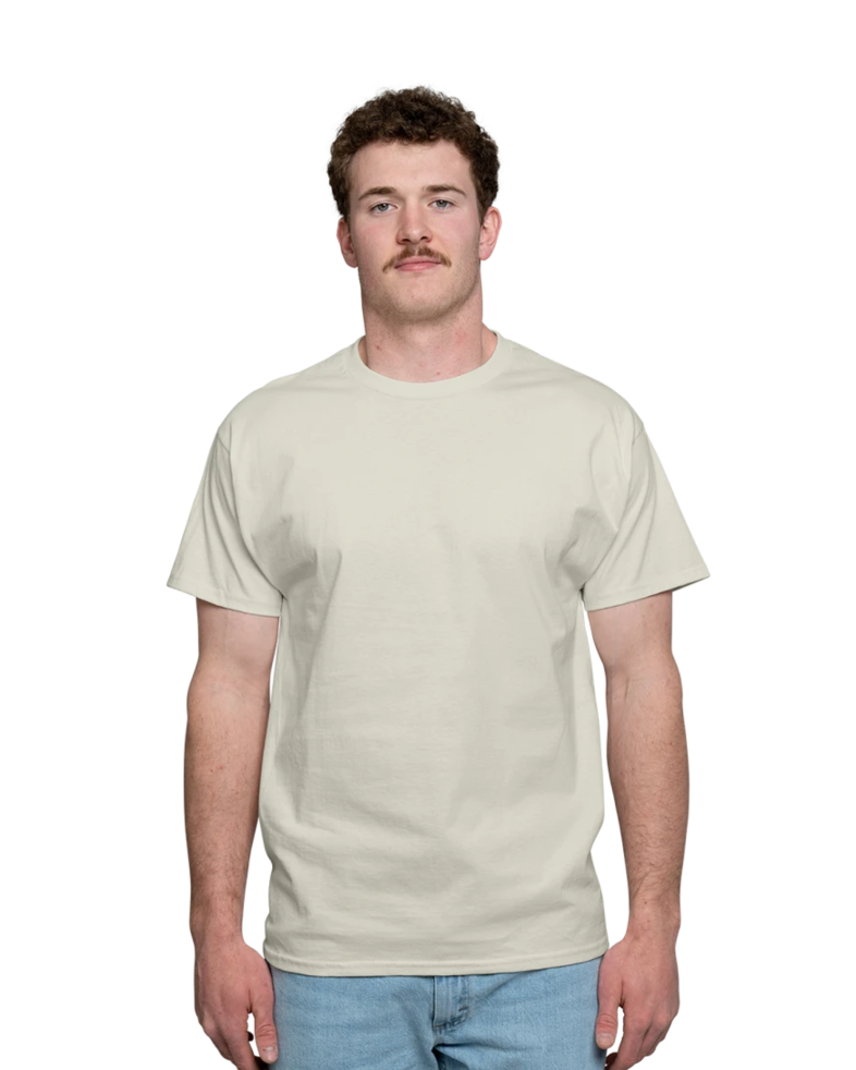 Image of a model wearing a 5250 Hanes Authentic Tee