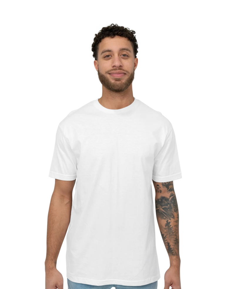 Image of a model wearing a 64000 Gildan SoftStyle Tee
