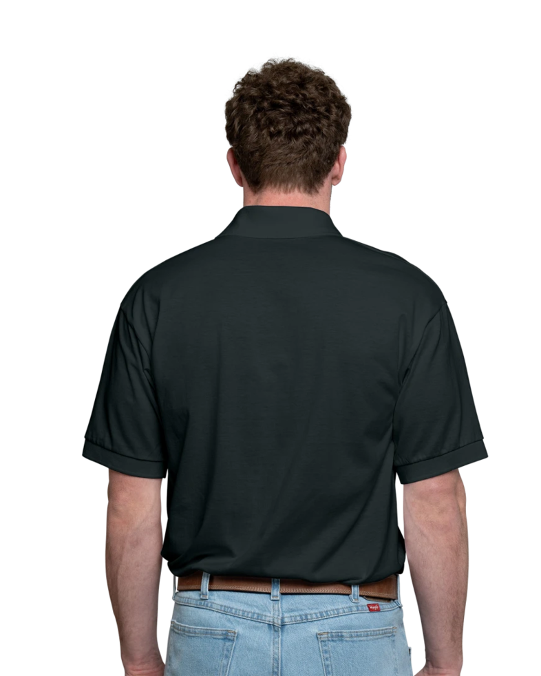 Image of a model wearing a 8800 Gildan 5.6 oz. DryBlend 50/50 Jersey Polo