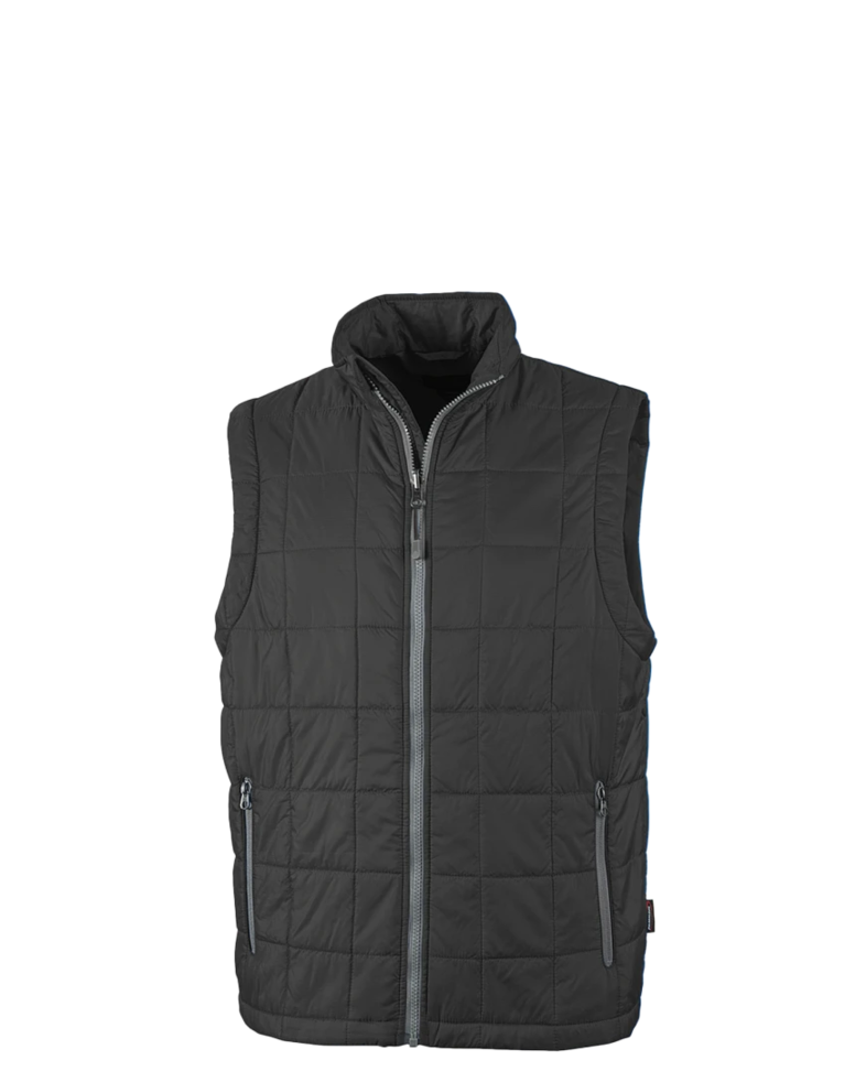 Image of a model wearing a 9535 Charles River Men's Radius Quilted Vest