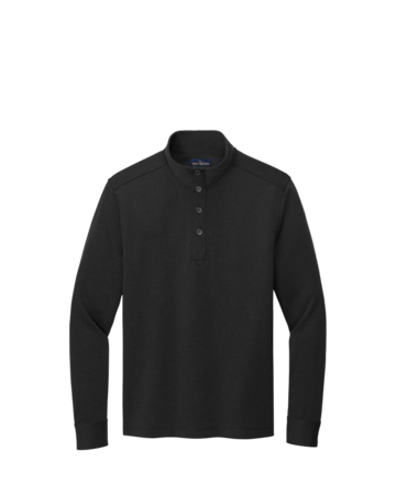 Model wearing a BB18202 Brooks Brothers® Mid-Layer Stretch 1/2-Button