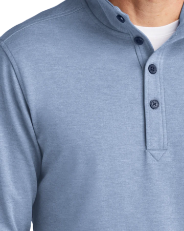 Closeup of a BB18202 Brooks Brothers® Mid-Layer Stretch 1/2-Button