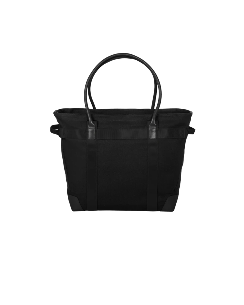 Image of a model wearing a BB18840 Brooks Brothers® Wells Laptop Tote