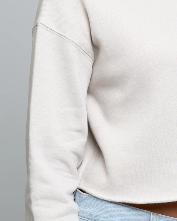 Closeup of a 7502 Bella + Canvas Women's Cropped Fleece Hoodie