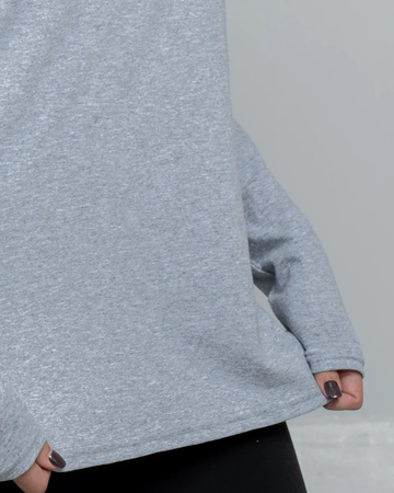 Closeup of a LPC54LS Port & Company Ladies Long Sleeve Core Cotton T-Shirt