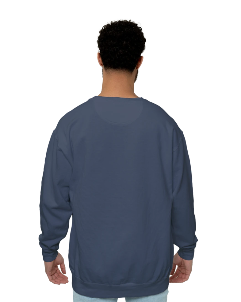 Image of a model wearing a CC1566 Comfort Colors Crewneck Sweatshirt