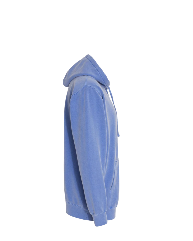 Image of a model wearing a CC1567 Comfort Colors Hooded Pullover Sweatshirt