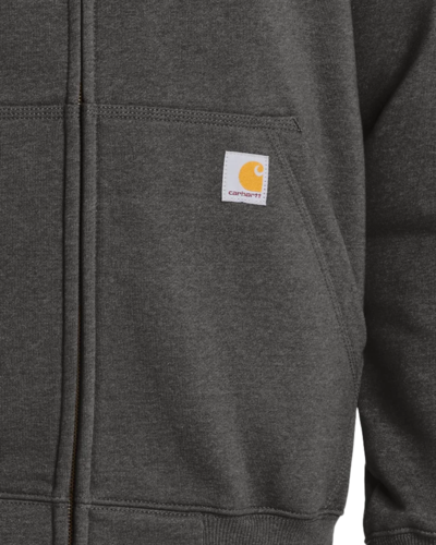 Closeup of a CT100614 Carhartt Rain Defender Paxton Heavyweight Hooded Zip-Front Sweatshirt