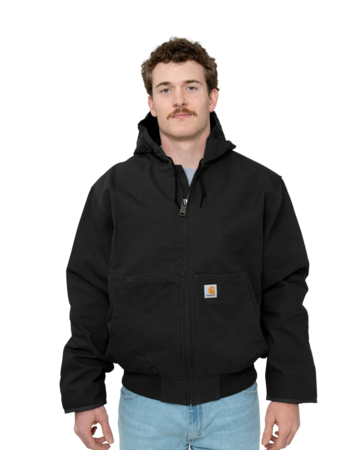 Model wearing a CT104050 Carhartt Washed Duck Active Jac