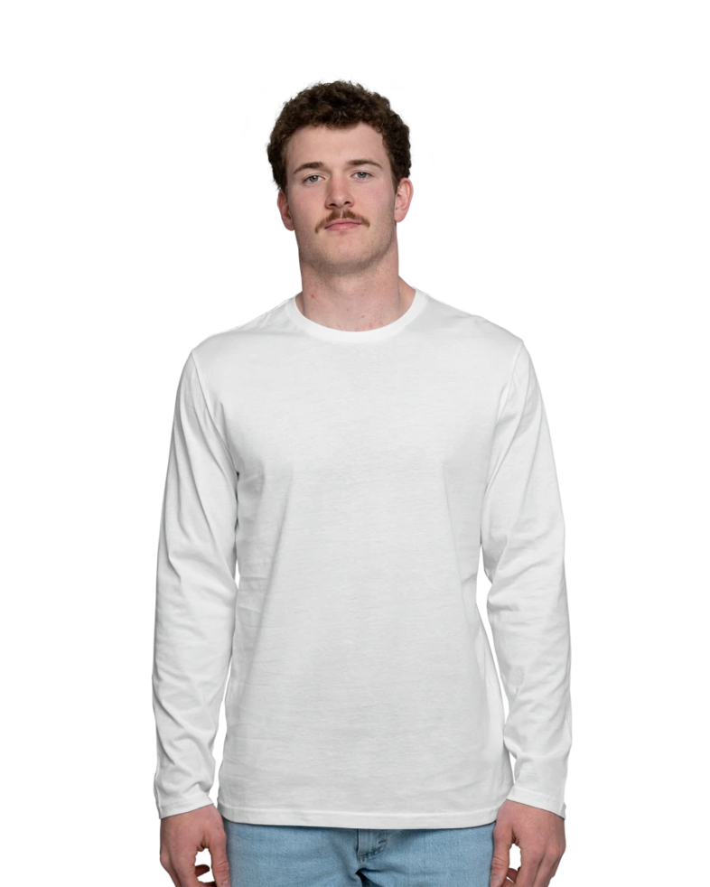 Image of a model wearing a DT105 District Long Sleeve Tee
