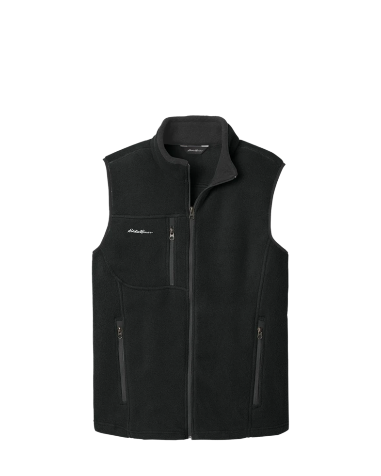 Image of a model wearing a EB204 Eddie Bauer Fleece Vest