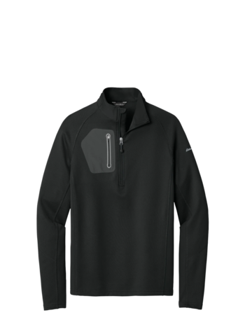 Model wearing a EB234 Eddie Bauer 1/2-Zip Performance Fleece