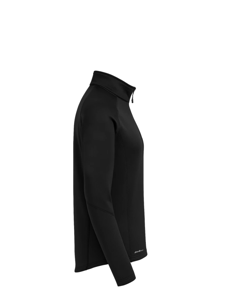 Image of a model wearing a EB235 Eddie Bauer Ladies 1/2-Zip Performance Fleece