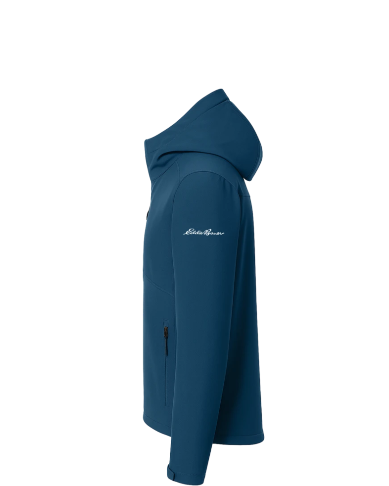 Image of a model wearing a EB536 Eddie Bauer Hooded Soft Shell Parka
