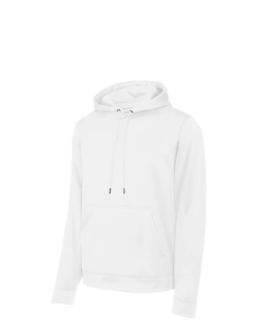 Model wearing a F244 Sport-Tek Sport-Wick Fleeced Hooded Pullover