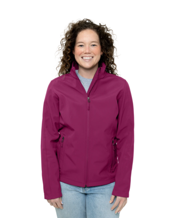 Model wearing a L317 Port Authority Ladies Core Soft Shell Jacket