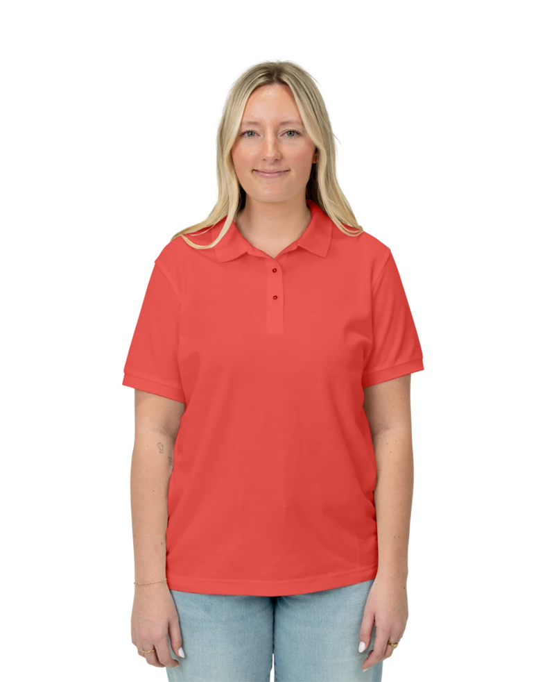 Image of a model wearing a L500 Ladies' Port Authority Silk Touch Polo