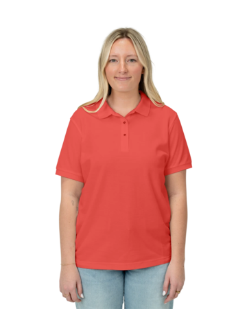 Model wearing a L500 Ladies' Port Authority Silk Touch Polo