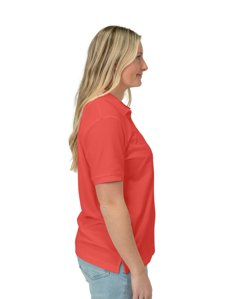 Image of a model wearing a L500 Ladies' Port Authority Silk Touch Polo