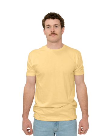 Model wearing a NL3600 Next Level Premium Fitted Short Sleeve Crew Tee