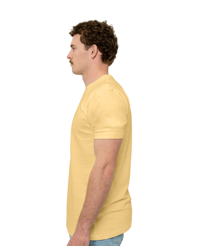 Image of a model wearing a NL3600 Next Level Premium Fitted Short Sleeve Crew Tee