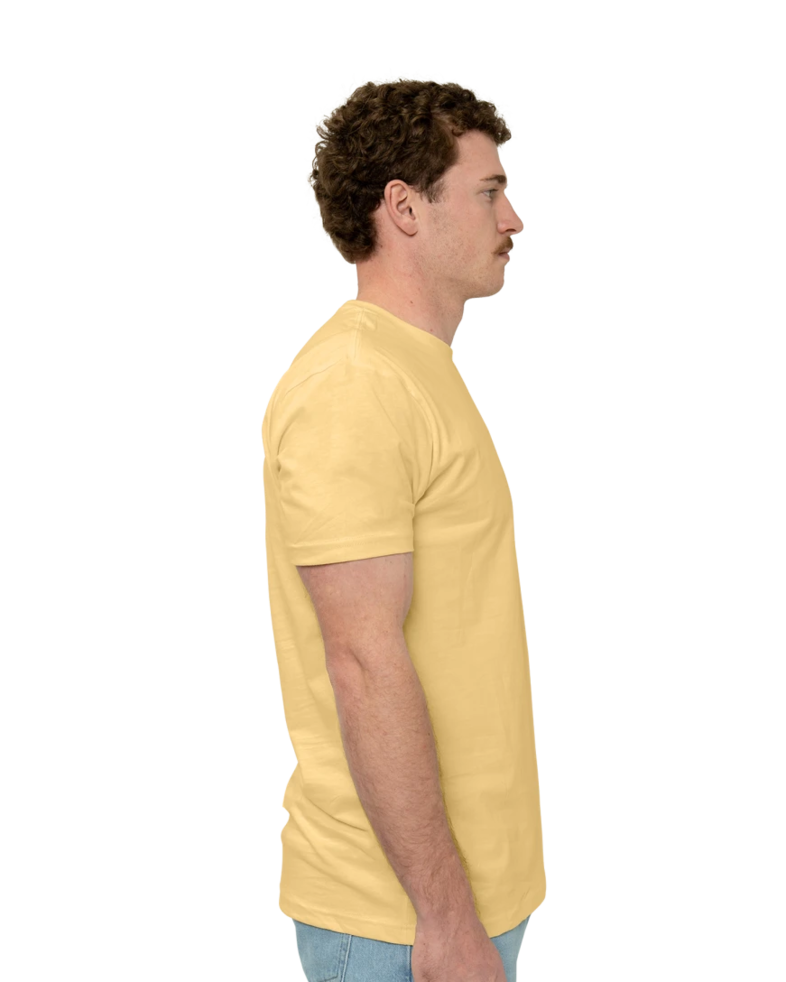 Image of a model wearing a NL3600 Next Level Premium Fitted Short Sleeve Crew Tee