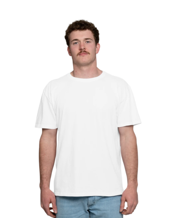 Model wearing a PC099 Port & Company Pigment-Dyed Tee