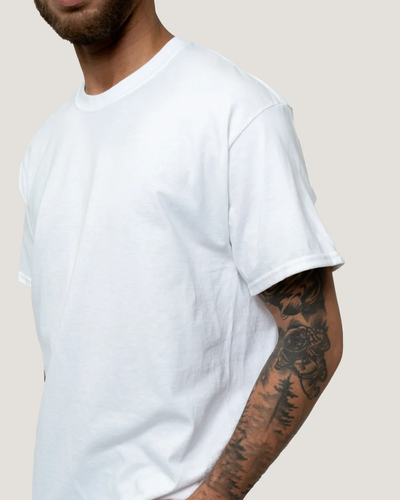 Closeup of a PC61 Port & Company Essential Tee