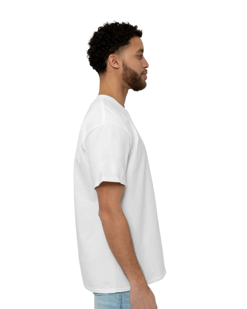 Image of a model wearing a PC61 Port & Company Essential Tee