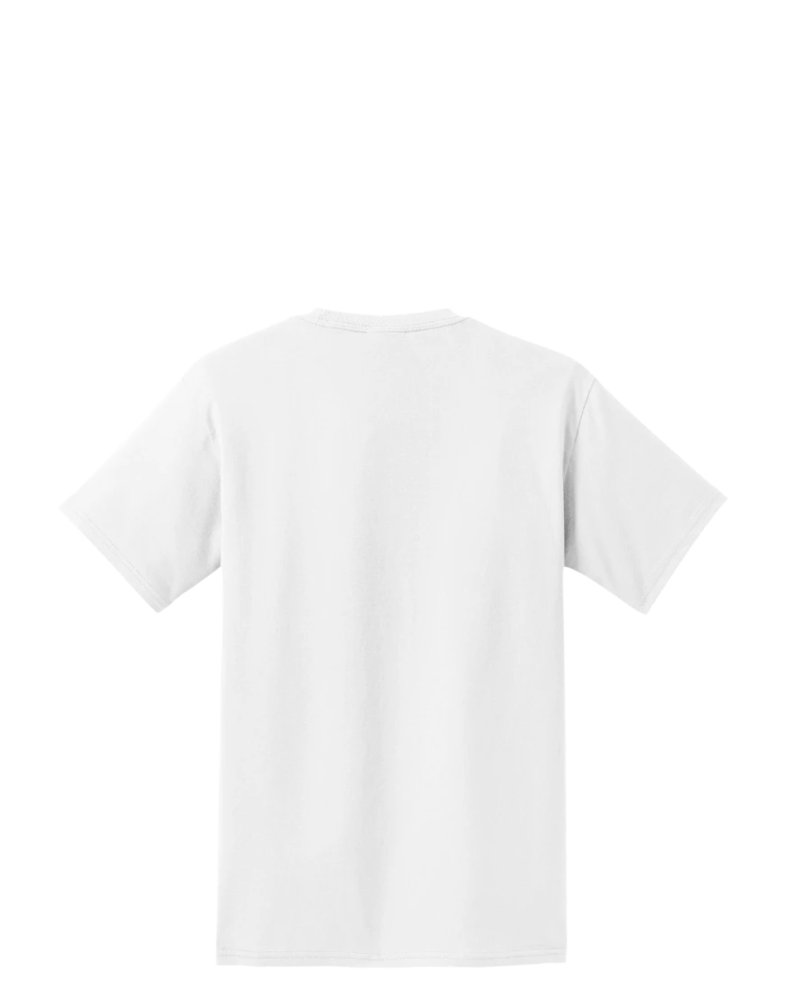 Image of a model wearing a PC61P Port & Company Essential Tee with Pocket