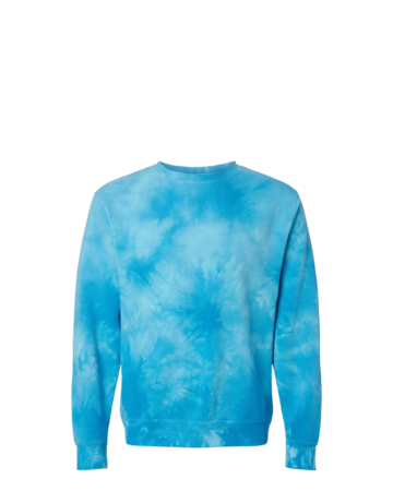 Model wearing a Independent Trading Co. Unisex Midweight Tie-Dyed Sweatshirt