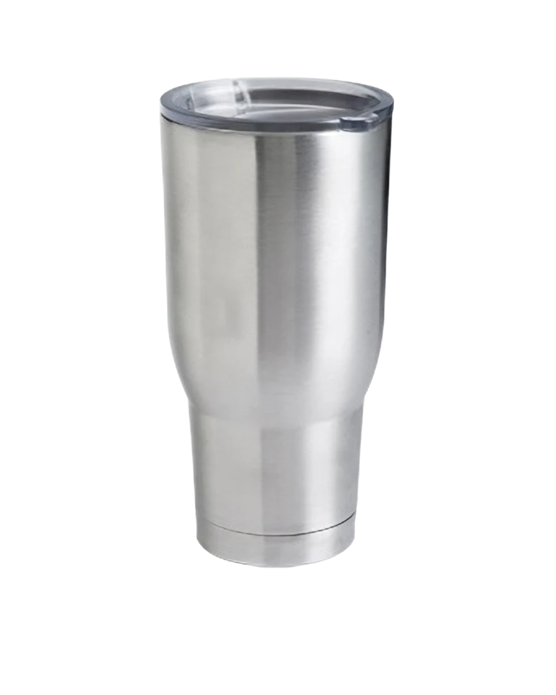 Image of a model wearing a PRO32 32 oz. Stainless Steel, Double Walled, Vacuum Insulated with Copper Lining Pro Travel Tumbler