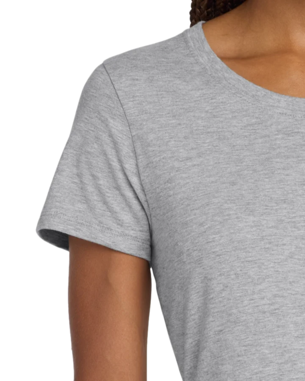 Closeup of a SL04 Hanes Junior Fit Nano-T