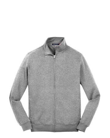 Model wearing a ST259 Sport-Tek Full Zip Sweatshirt