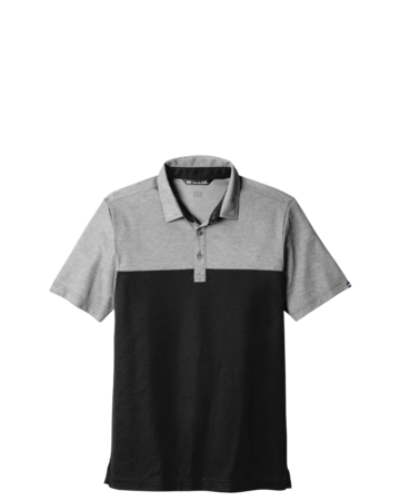 Model wearing a TM1MU414 TravisMathew Oceanside Blocked Polo