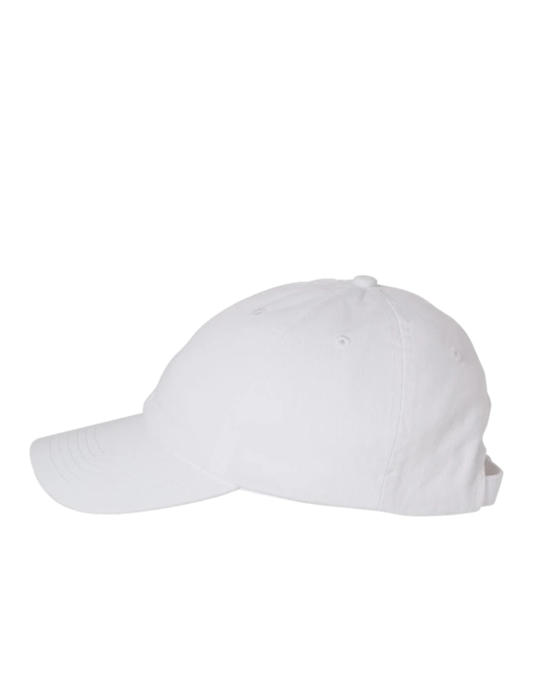 Image of a model wearing a VC300 Valucap Bio-Washed Cap